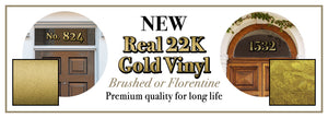 22k Gold vinyl Address Numbers