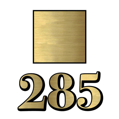 Brushed Gold House Numbers *Outside Install Only